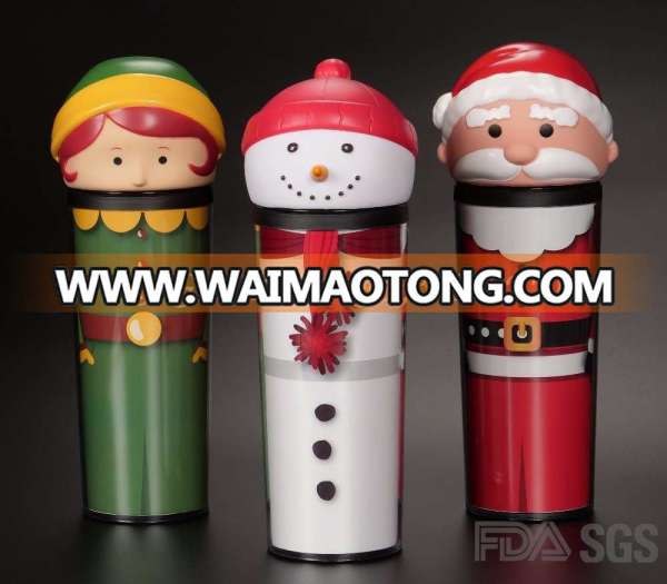 Factory Direct Christmas Plastic Travel Mug